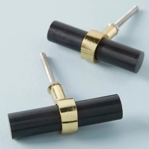 Anthropologie Lusso 3-inch Knob in Blackened Iron and Brass